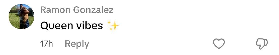 A TikTok user calls Sanders a queen